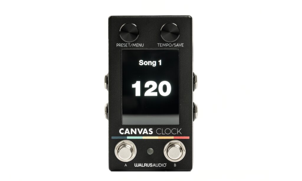 Mit der Canvas Clock bringt Walrus Audio ein hochfunktionales Synchronisations-Tool auf das Pedalboard – perfekt für Tempo-gesteuerte Setups und MIDI-basierte Effektsteuerung. 