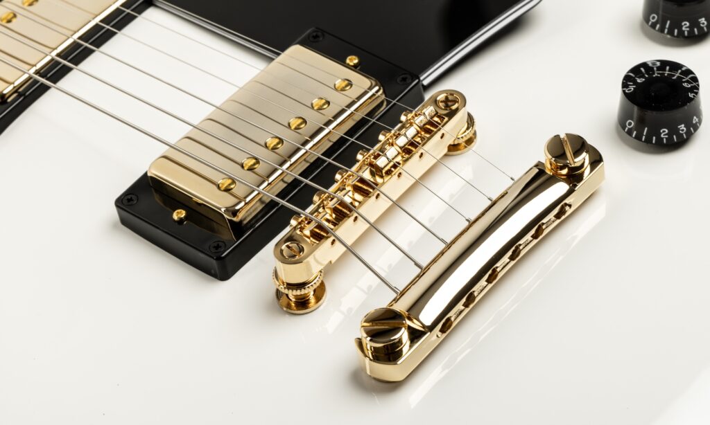 Die Gitarre ist mit einem ProBucker 2 am Hals und einem etwas heißeren ProBucker 3 an der Brücke ausgerüstet.