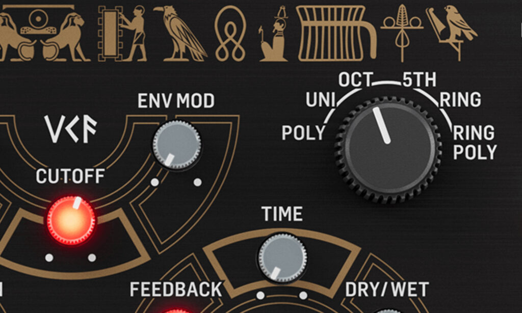 Die drei Oszillatoren des Behringer Phara-O Mini lassen sich in sechs verschiedenen Play Modes verwenden - von Poly bis Ring Poly.