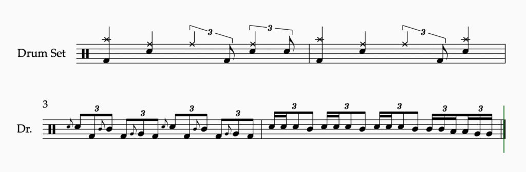 Fill-in zum Chorus-Auftakt