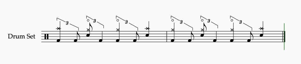 Chorus - Variation mit Vierteltriolen in der BD