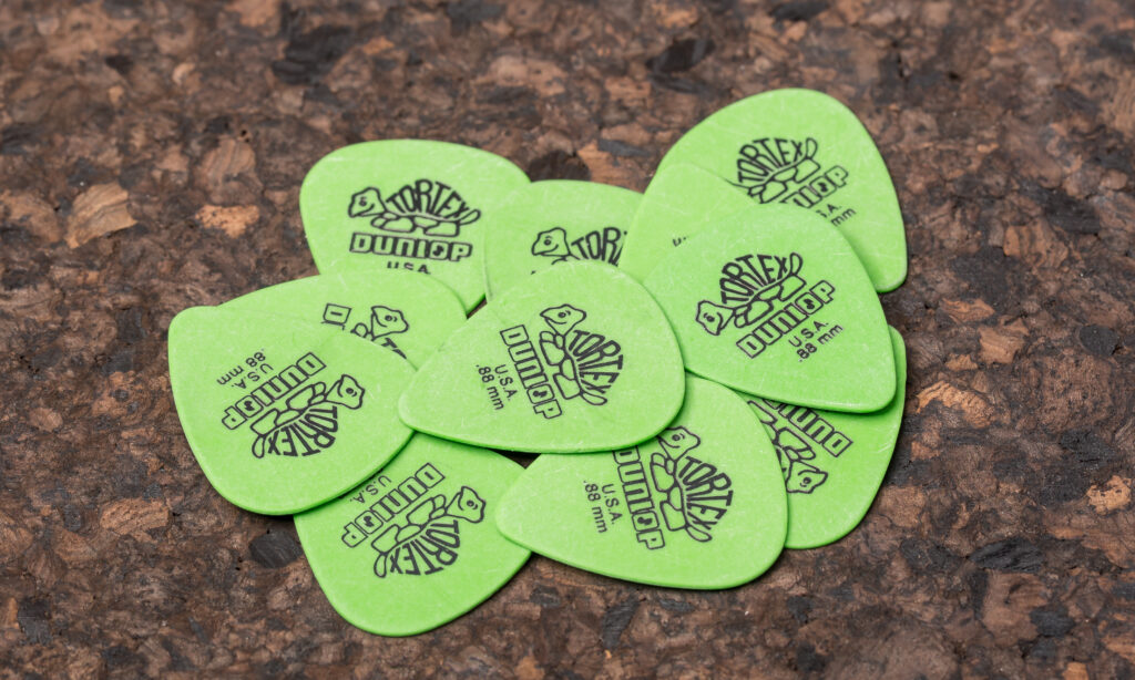 0,88 mm Stärke: Dieses Dunlop-Plektrum bietet eine ausgewogene Balance zwischen Flexibilität und Kontrolle.