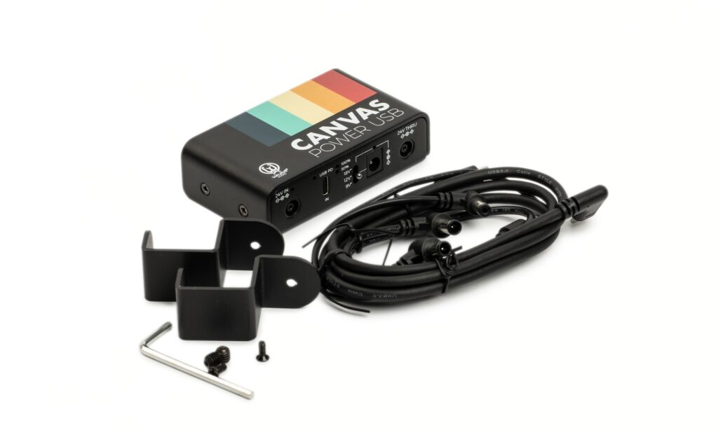 Der Lieferumfang des Canvas Power USB auf einen Blick.