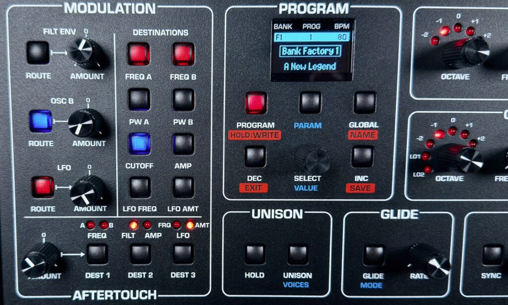 Performance-orientierte Modulation: Drei Quellen und acht Zielparameter bietet der Sequential Fourm auf einen Blick.