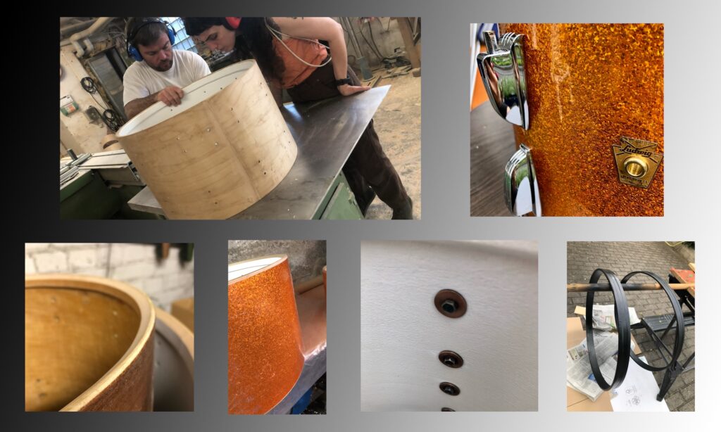 Bei ST Drums wurde fachmännisch gegratet und foliert.