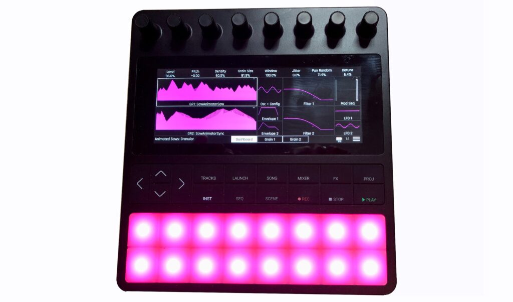 Go granular: Die 1010music bento hat einen nanobox-Lemondrop-Granular-Synth an Bord und kann jetzt auch Lemondrop-Presets laden.