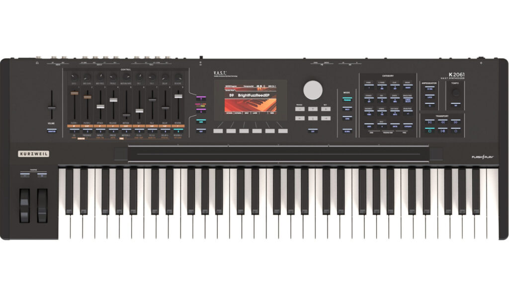 Der aktuelle Vertreter der V.A.S.T-Synthese mit einem Fünf-Oktaven-Keyboard: Kurzweil K2061.
