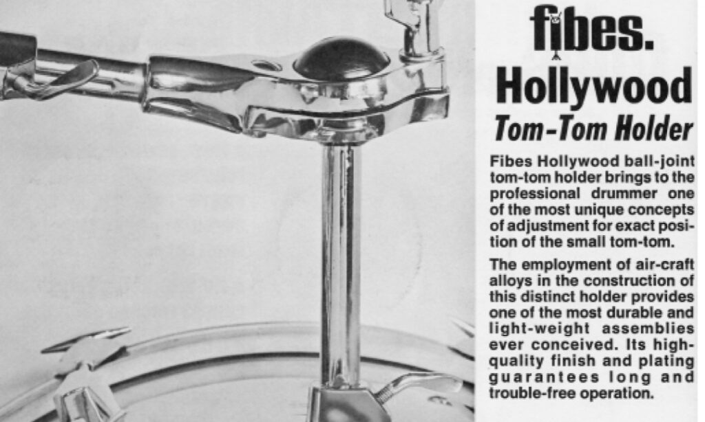 Fibes präsentierte 1972 mit dem UniBall-Tomhalter eine neue Variante des Kugelgelenks. 