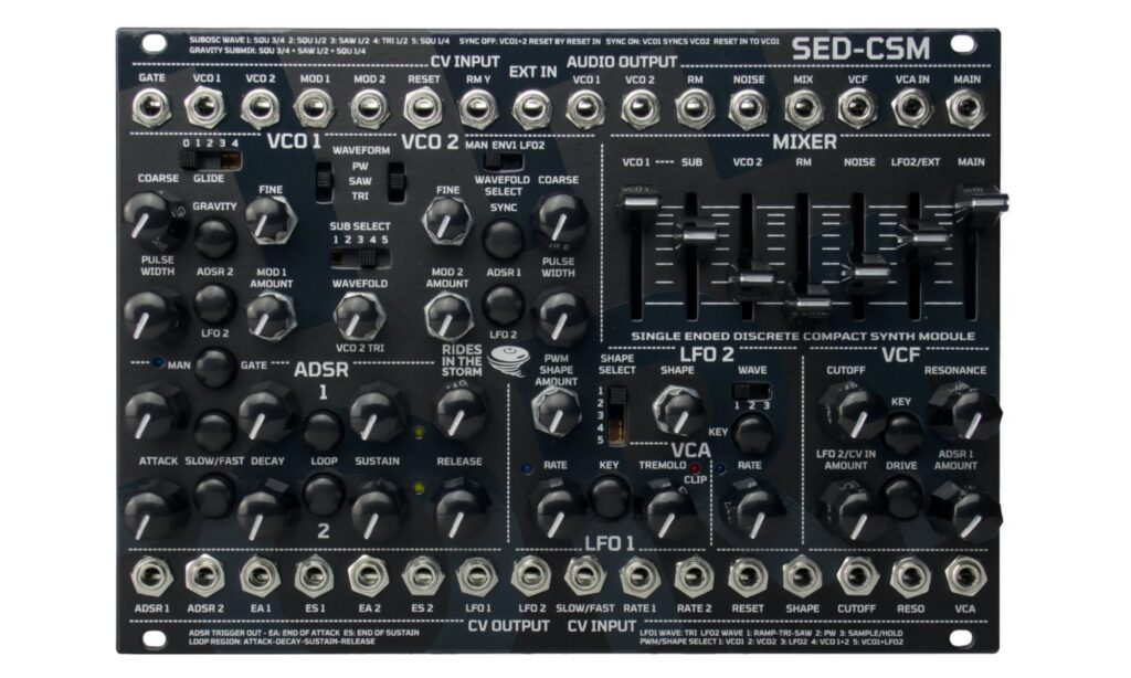 Zwei Oszillatoren, Ringmodulation, Noise, Lowpass-Filter – all das und mehr steckt im Rides In The Storm SED-CSM. (Foto: Rides In The Storm)