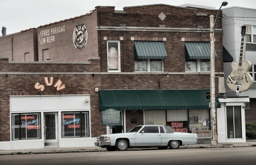 Das legendäre Sun Studio in Memphis, Tennessee. (Credit: alamy / Goddard New Era)