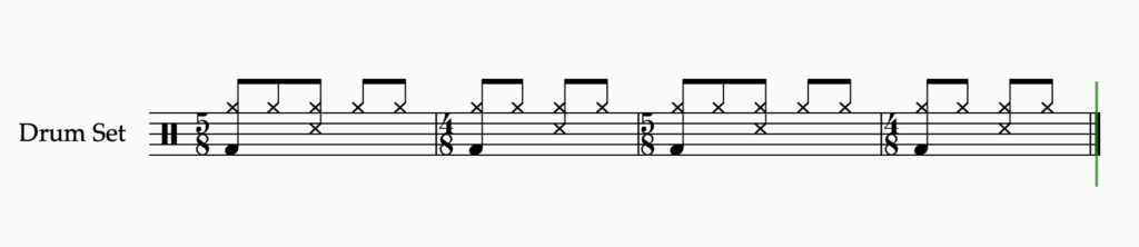 Basic Groove – Unterteilung in 5/8 und 4/8