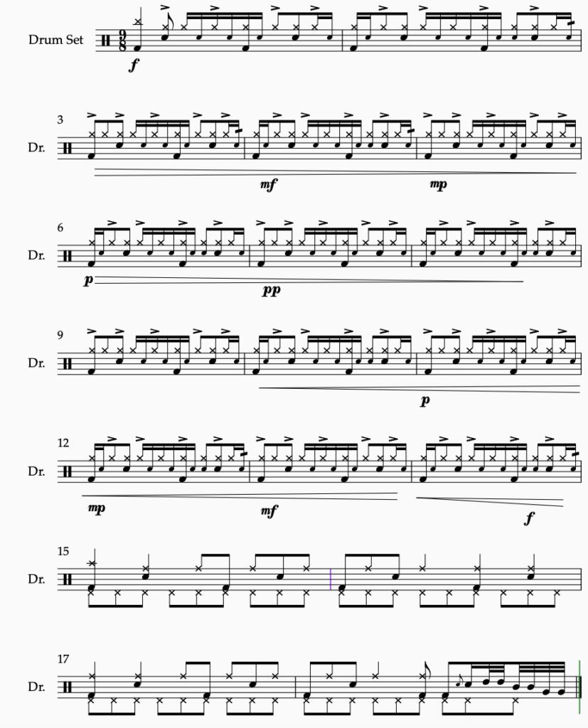 Dynamikverlauf – letzter Verse