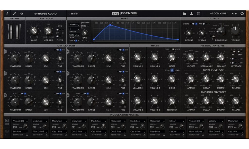 Exzellente Plugins wie The Legend HZ von Synapse Audio bringen den klassischen Moog auf ein neues Level.
