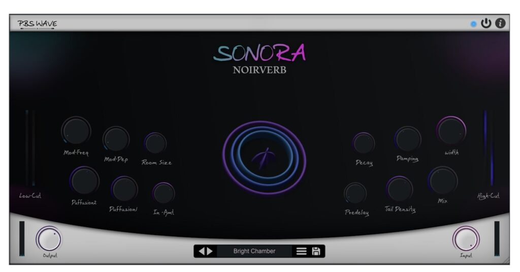 Passend zum Namen ist das Interface von Sonora NoirVerb dunkel gestaltet.