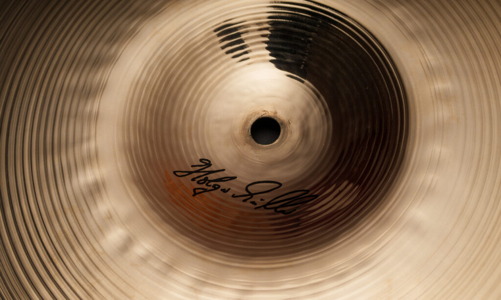Gehört wohl zu jedem Signature-Cymbal: die Unterschrift in der Glocke.