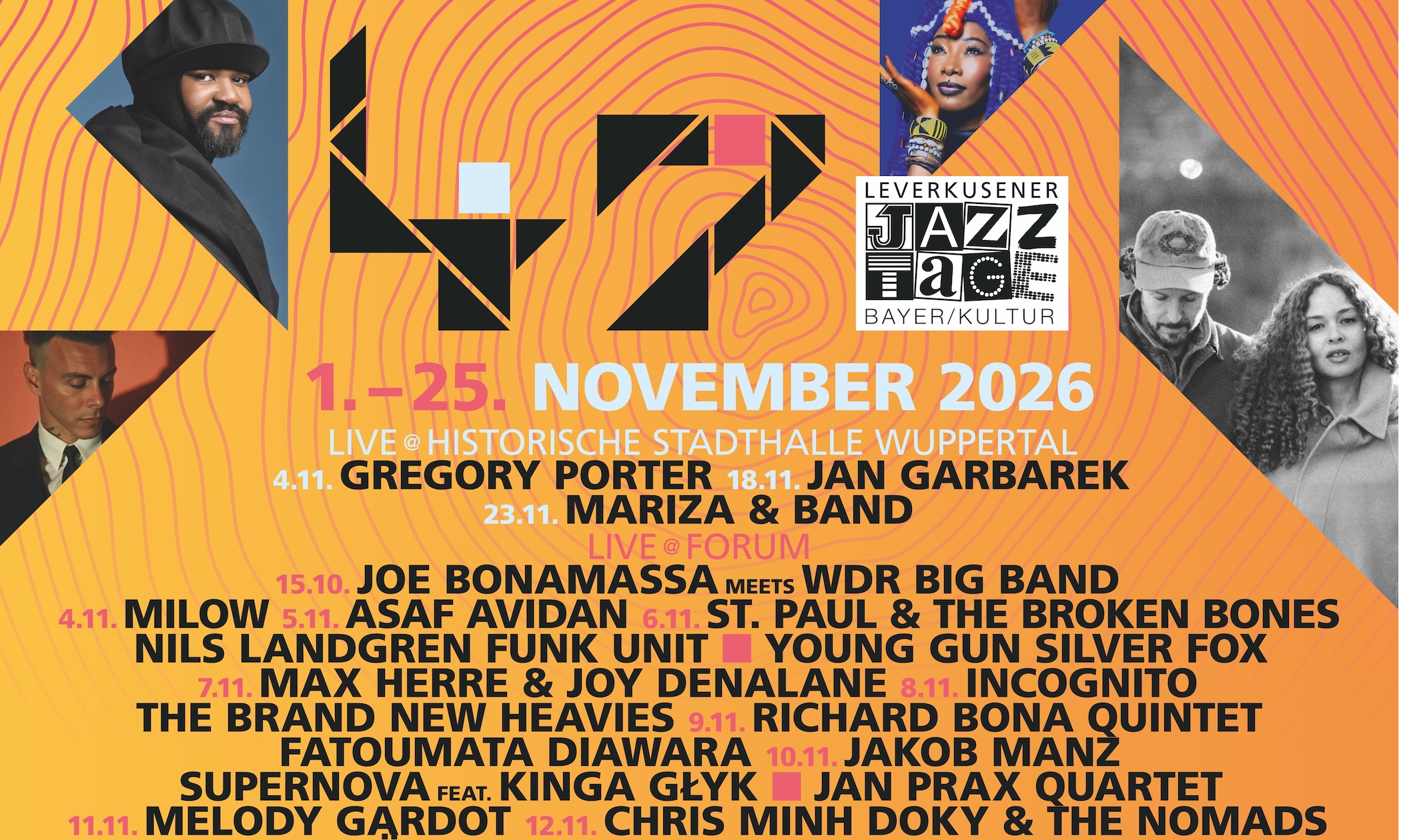 Leverkusener Jazztage: Große Namen und starke Drummer im Programm 2026